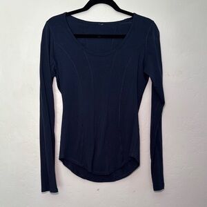 Lululemon Athletica Deep Blue Long Sleeve Blouse